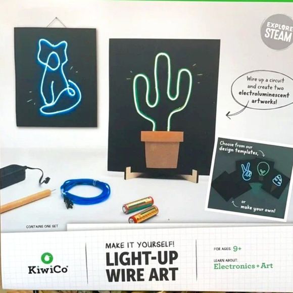 LAST ONE *** GIFT*** BRAND NEW and sealed KiwiCo Light-Up Wire Art - Picture 1 of 5